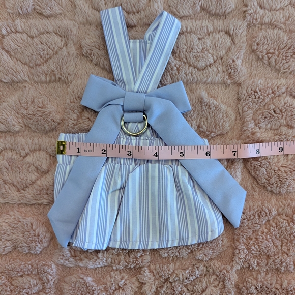 2/$10 🐾 New Size XS Elegant Lavender Purple Striped Dog Dress with Bow 🐾 - Picture 5 of 8